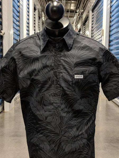 All Black Floral Aloha Shirt – VH07V