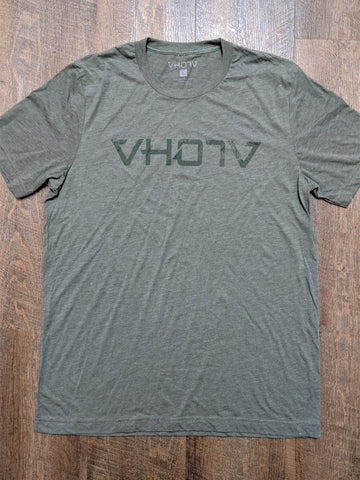 Soft Triblend "Fade" Tee (Military Green/Green)